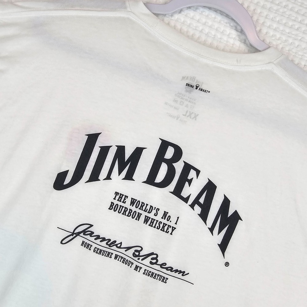 Jim Beam White T-Shirt World's No.1 graphic tee Mexico NWOT